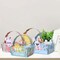 24pcs Small Easter Baskets Easter Paper Treat Boxe Cute Bunny Paper Baskets with Handles for Egg Hunt Game School Classrooms Party Favors Decoration